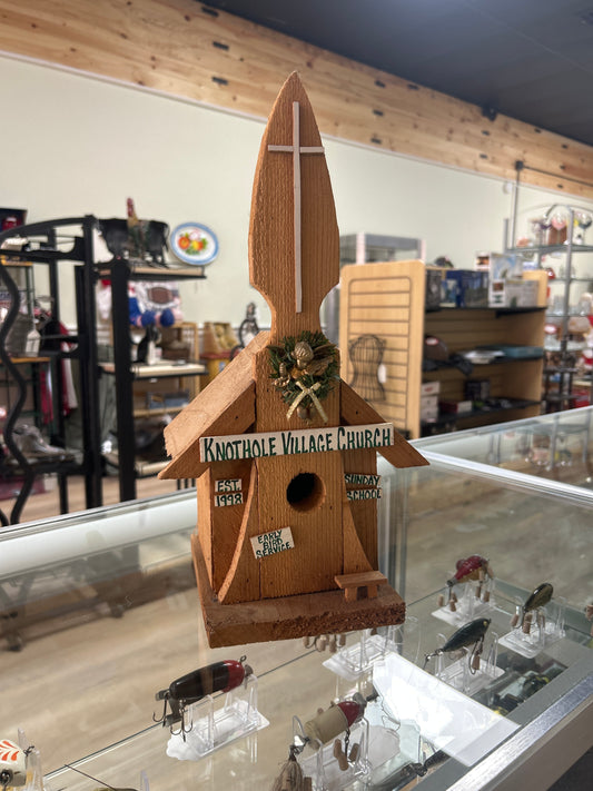 Knothole Village Church Birdhouse