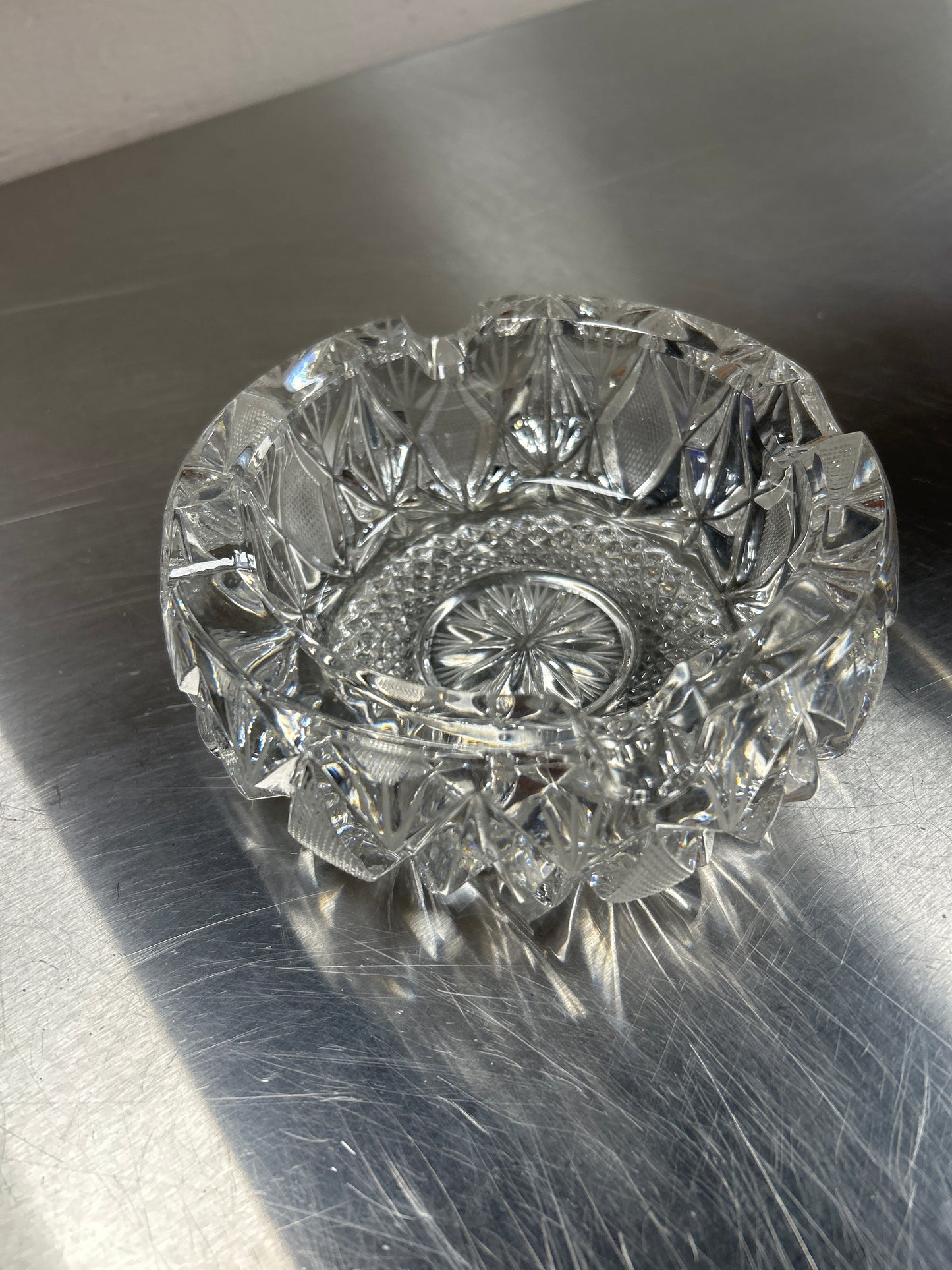 Vintage Clear Glass Ashtray