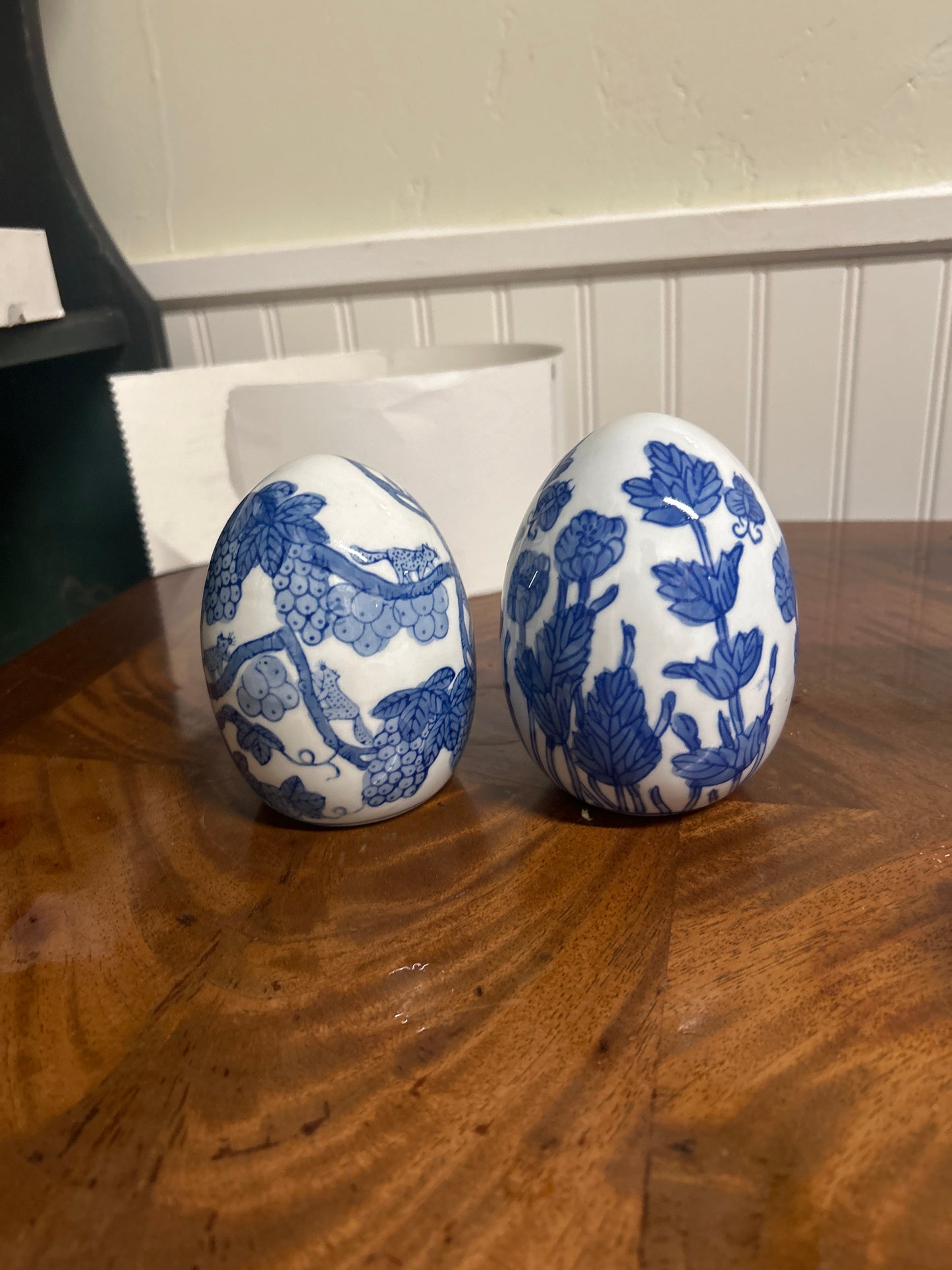 Pair of Chinoiserie Eggs