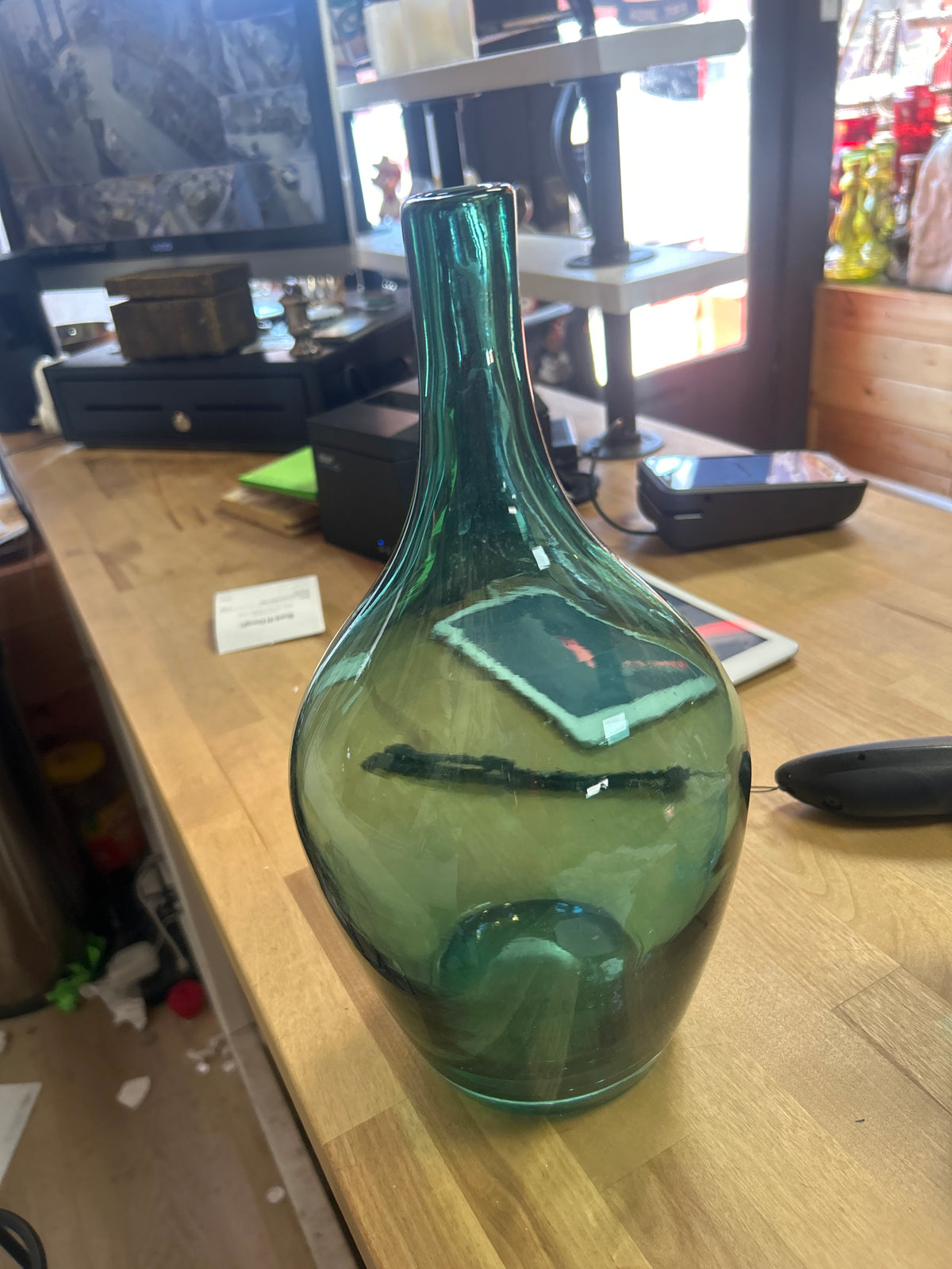Green Flower Bud Vase