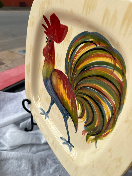 Chicken Plate (handmade Italy) with stand
