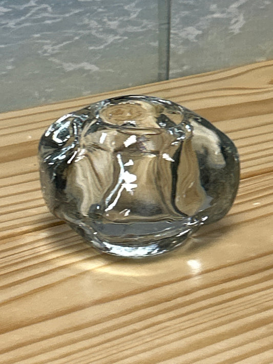 Glass candle holder single