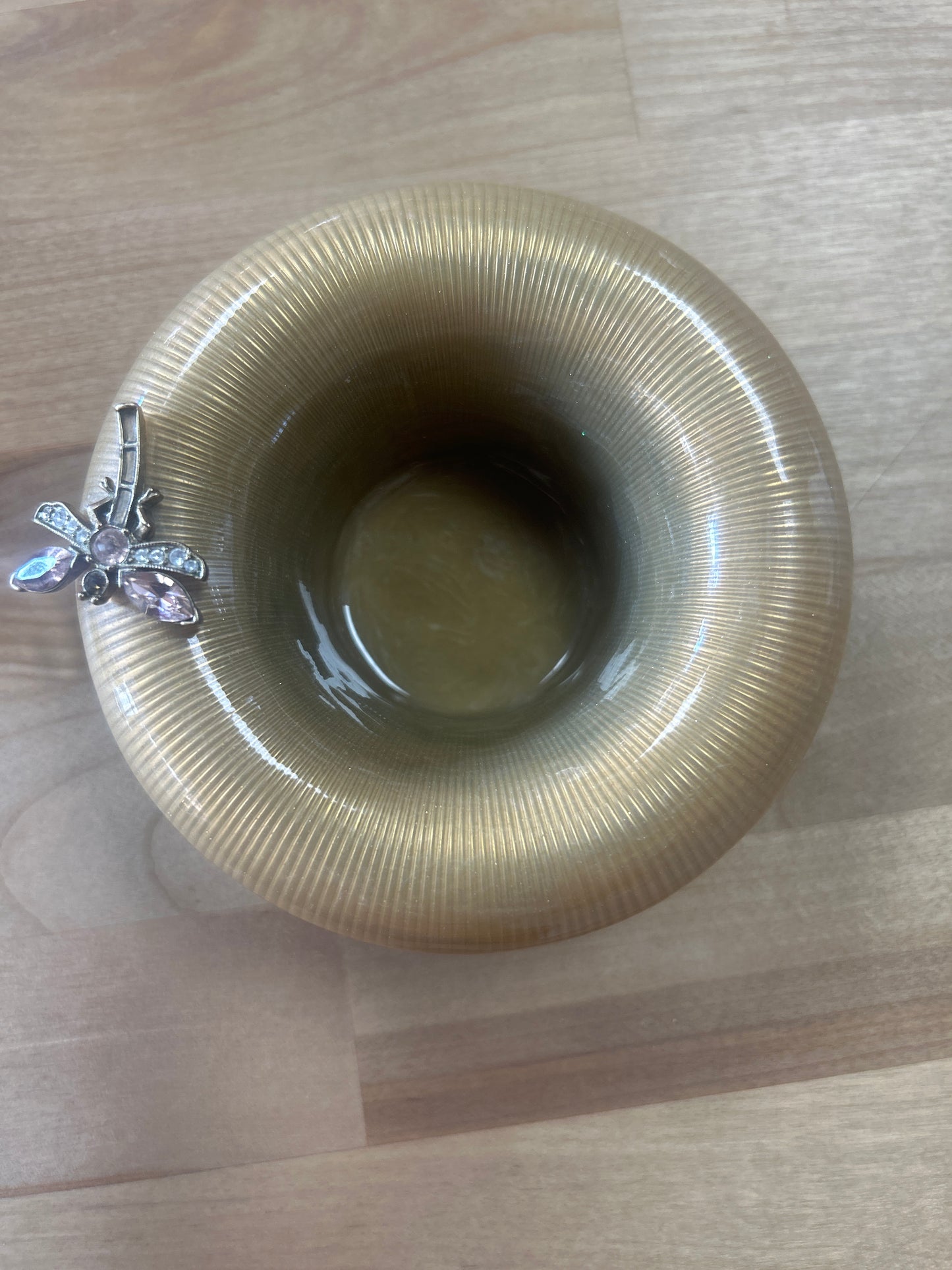 VINTAGE JAY STRONGWATER DRAGONFLY CANDLE HOLDER ENAMEL- BADGED ON BOTTOM