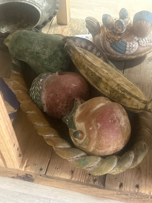 VINTAGE TERRA COTTA FRUIT BOWL