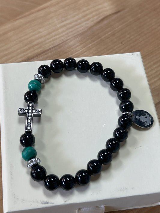 Cross and bead bracelet