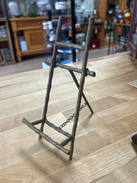 Vintage Brass Bamboo Folding Picture Easel