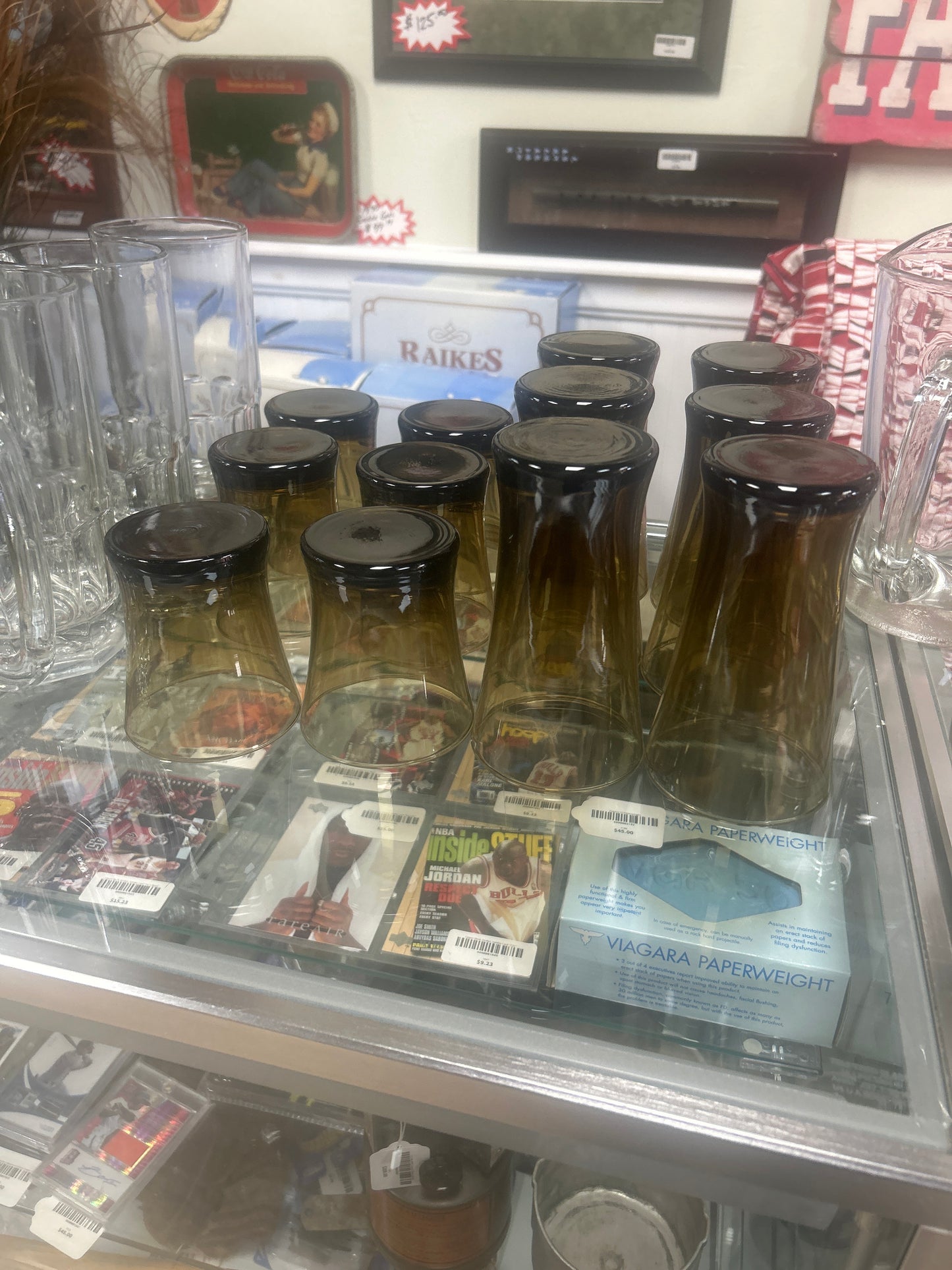 Vintage Anchor Hocking Linden Mocha Glasses from the 1970s