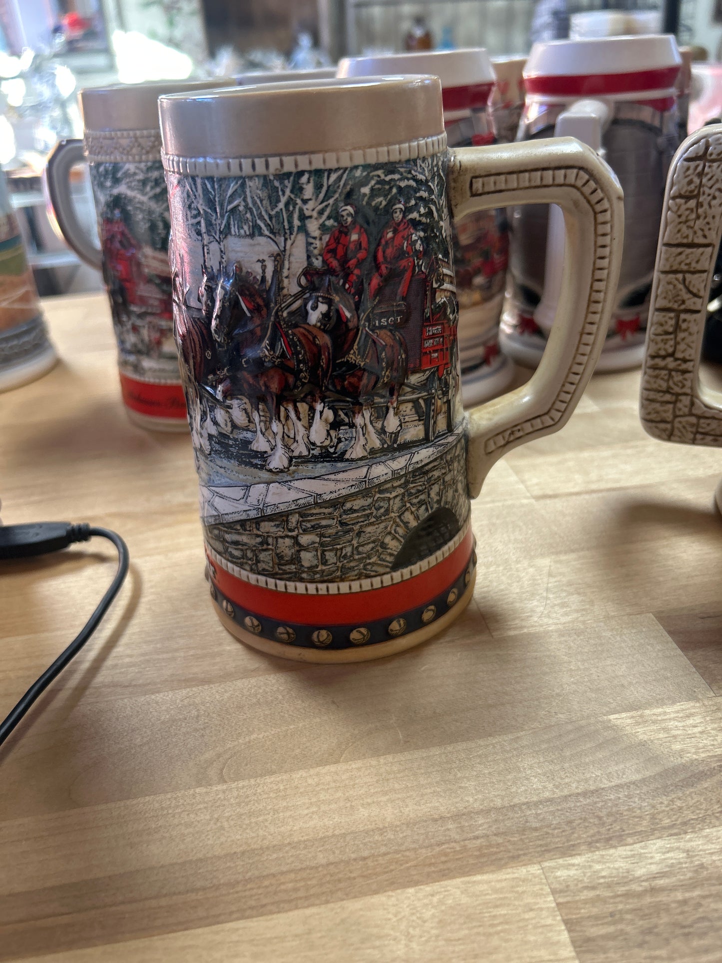Vintage Collectible 1988 Budweiser Handcrafted Collectors Series Stein Mug