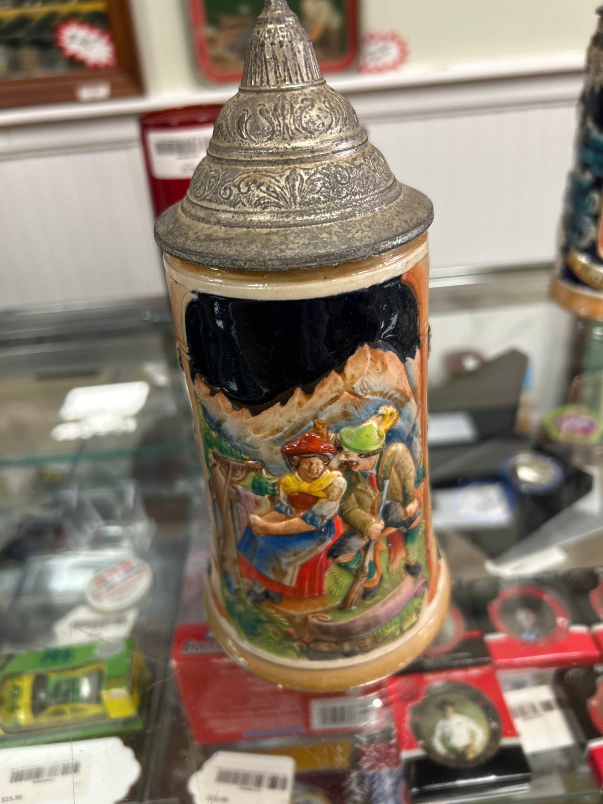 Vintage Beer Stein Made in Western Germany Departing Hunter