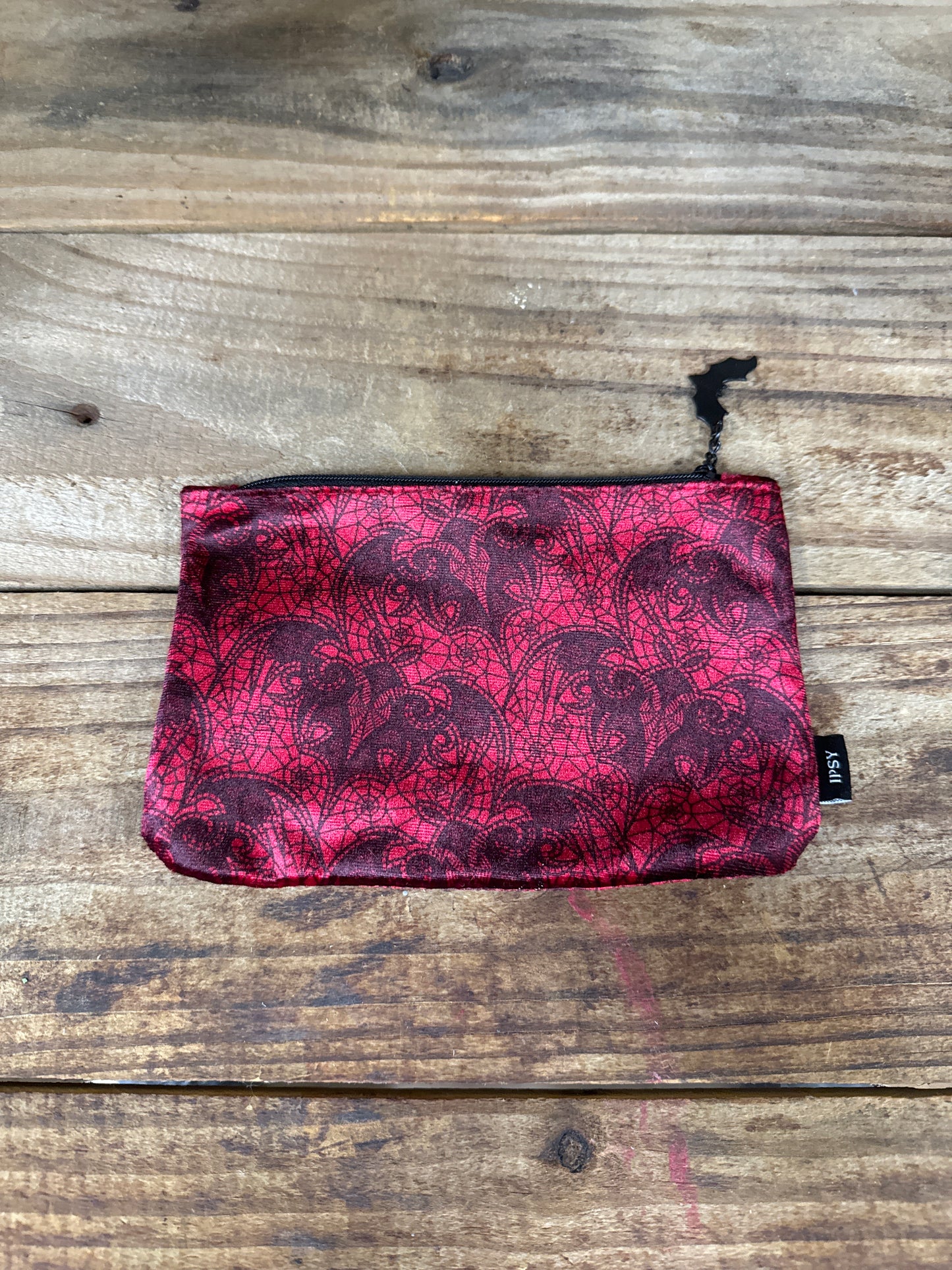 Ipsy Makeup Bag Only Red Bats