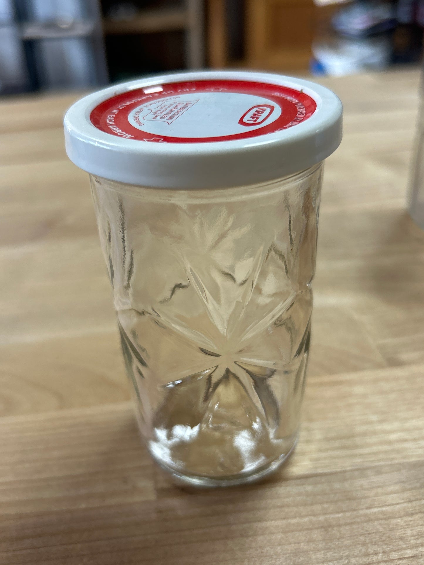 Kraft 50th Anniversary Starburst Glass Ball Jelly Jar