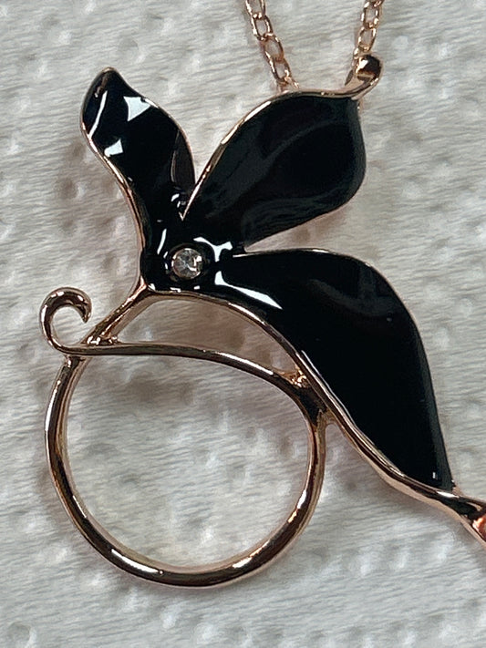 Black Flower Necklace