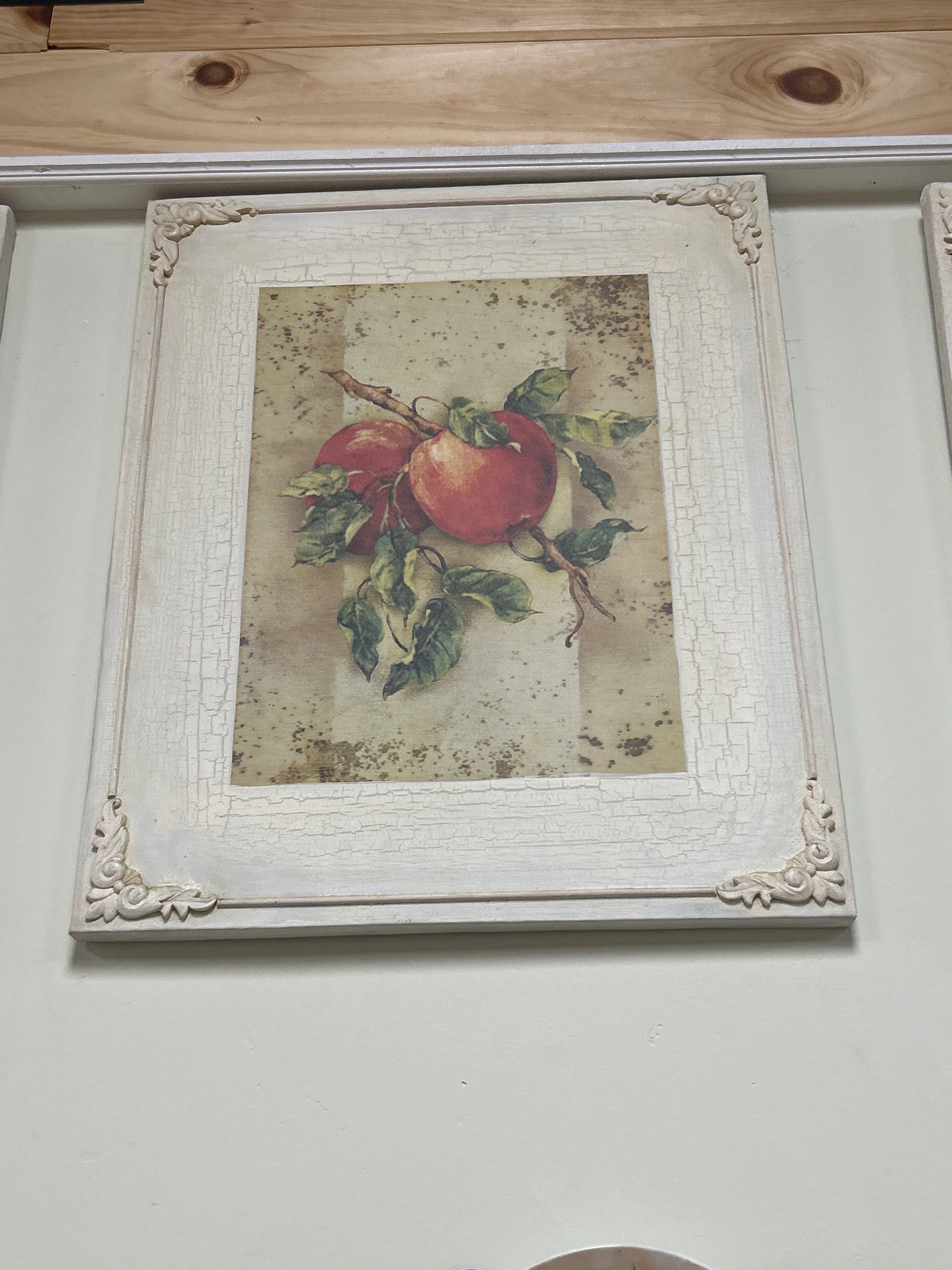 Peach Pear and Grape Art 3pc