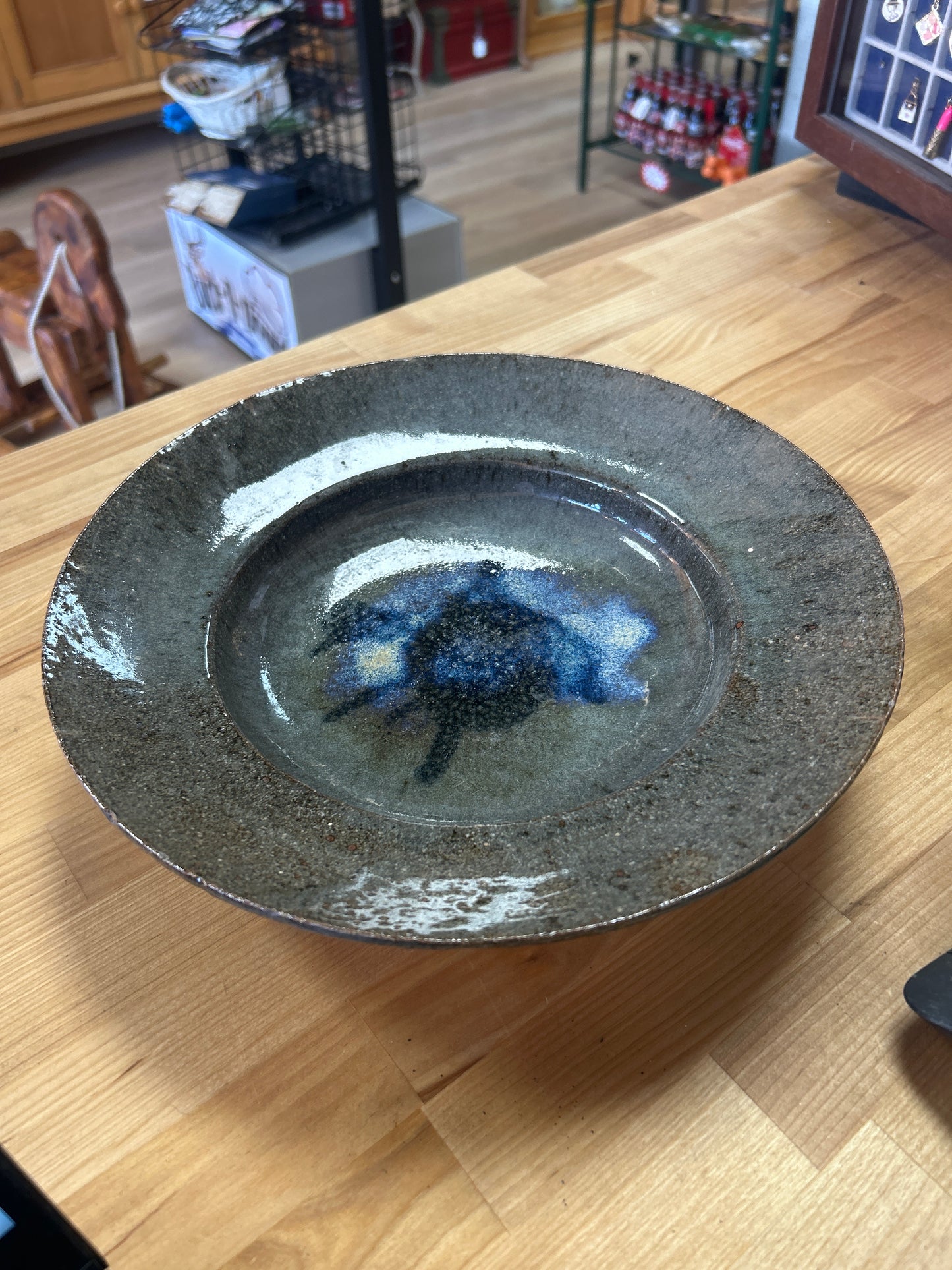 Vintage Alderman Signed ‘74’ Bowl Art Very Nice 11.5”