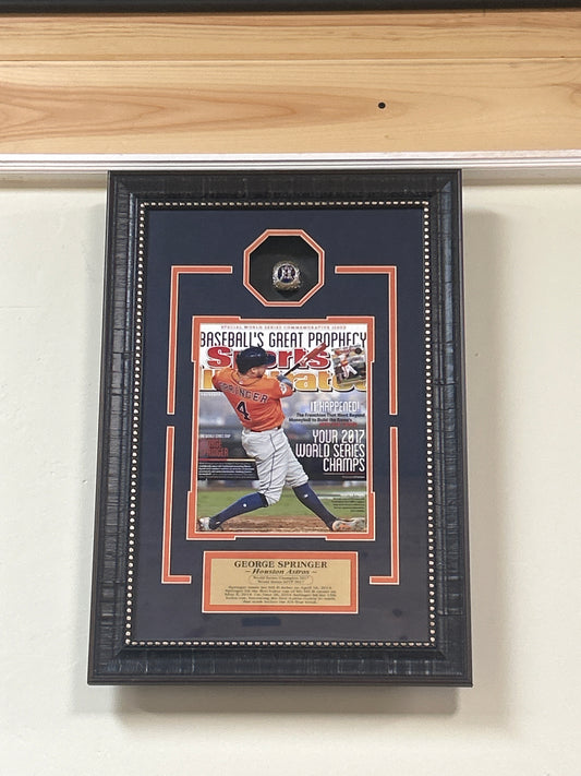 George Springer Shadow Box w/ Replica Ring 2017 23”x16”