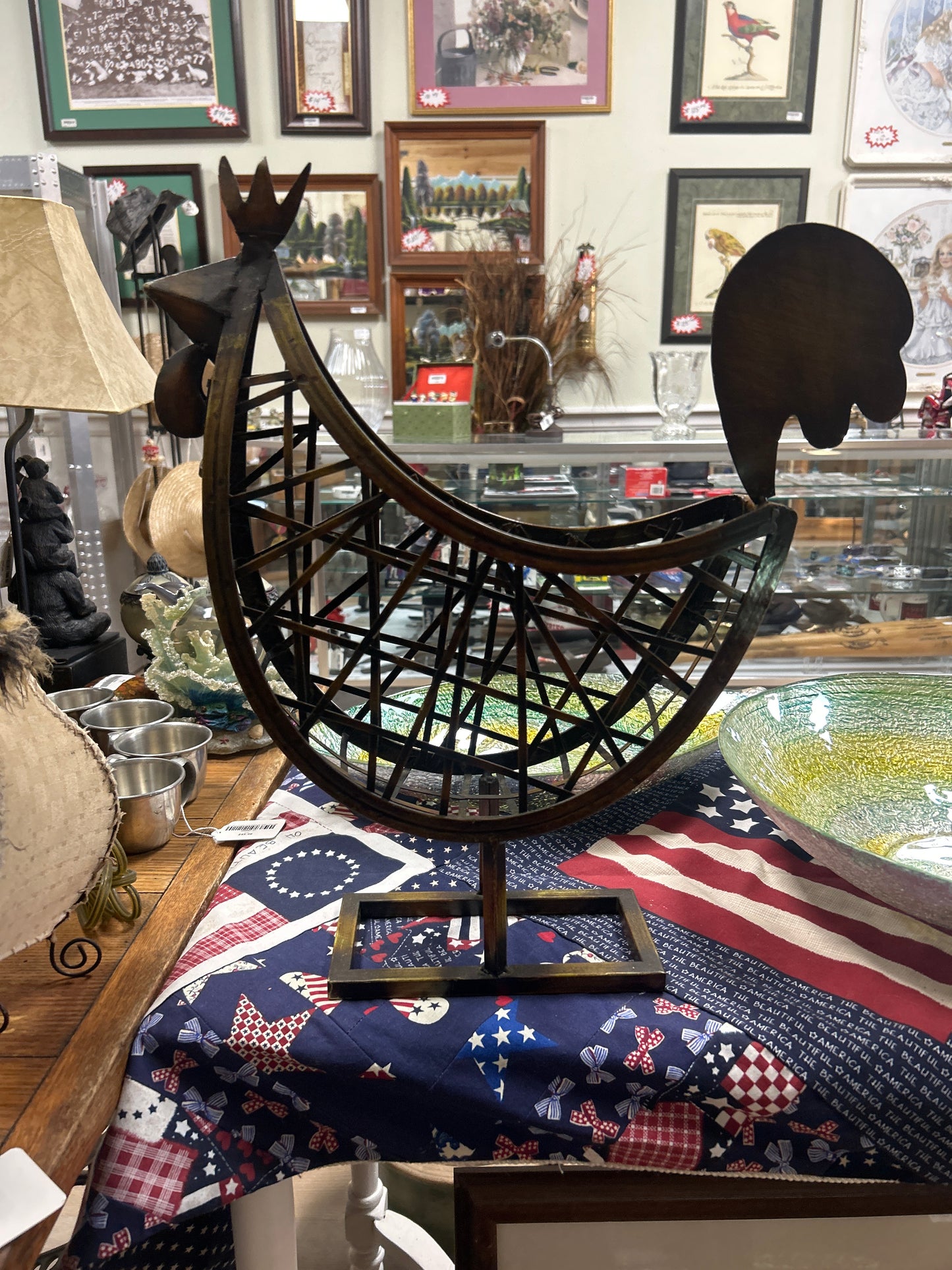 Metal Roster Egg Basket