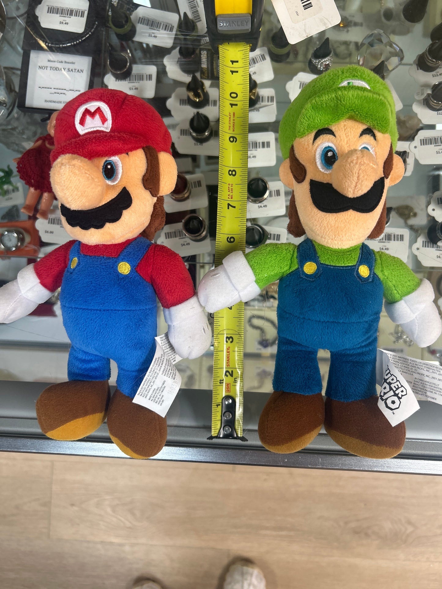 Mario and Luigi 9” Stuffed Toy (set) Preowned