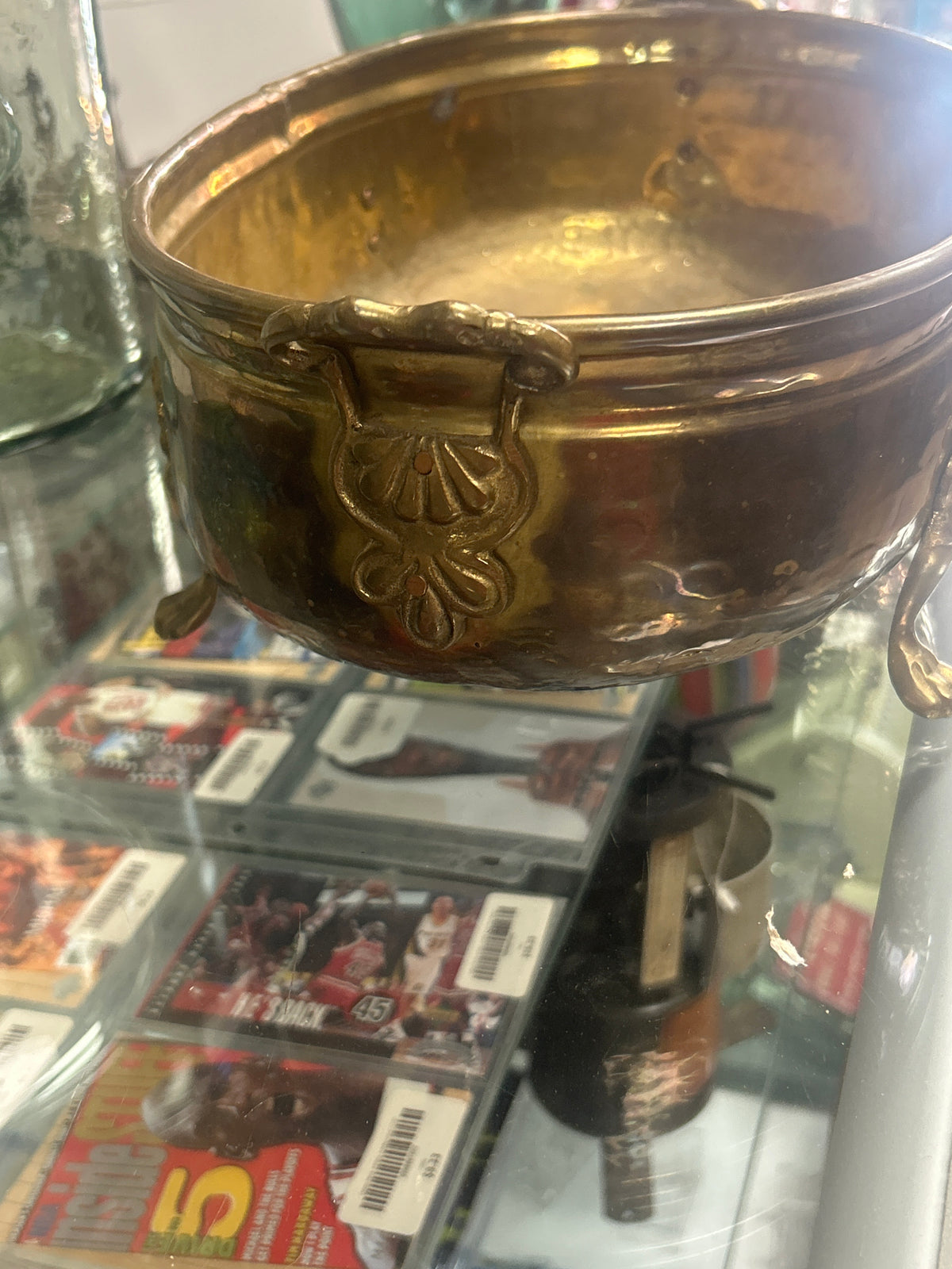 Vintage Brass Claw Footed Planter