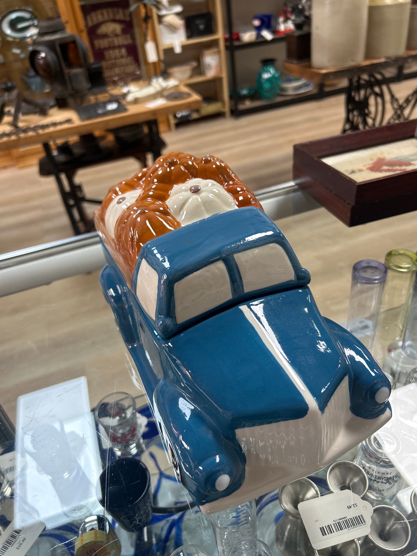 Vintage Blue Truck Cookie Jar