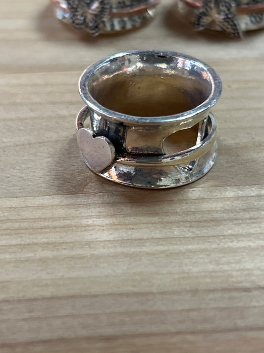 Double Heart Ring size 7