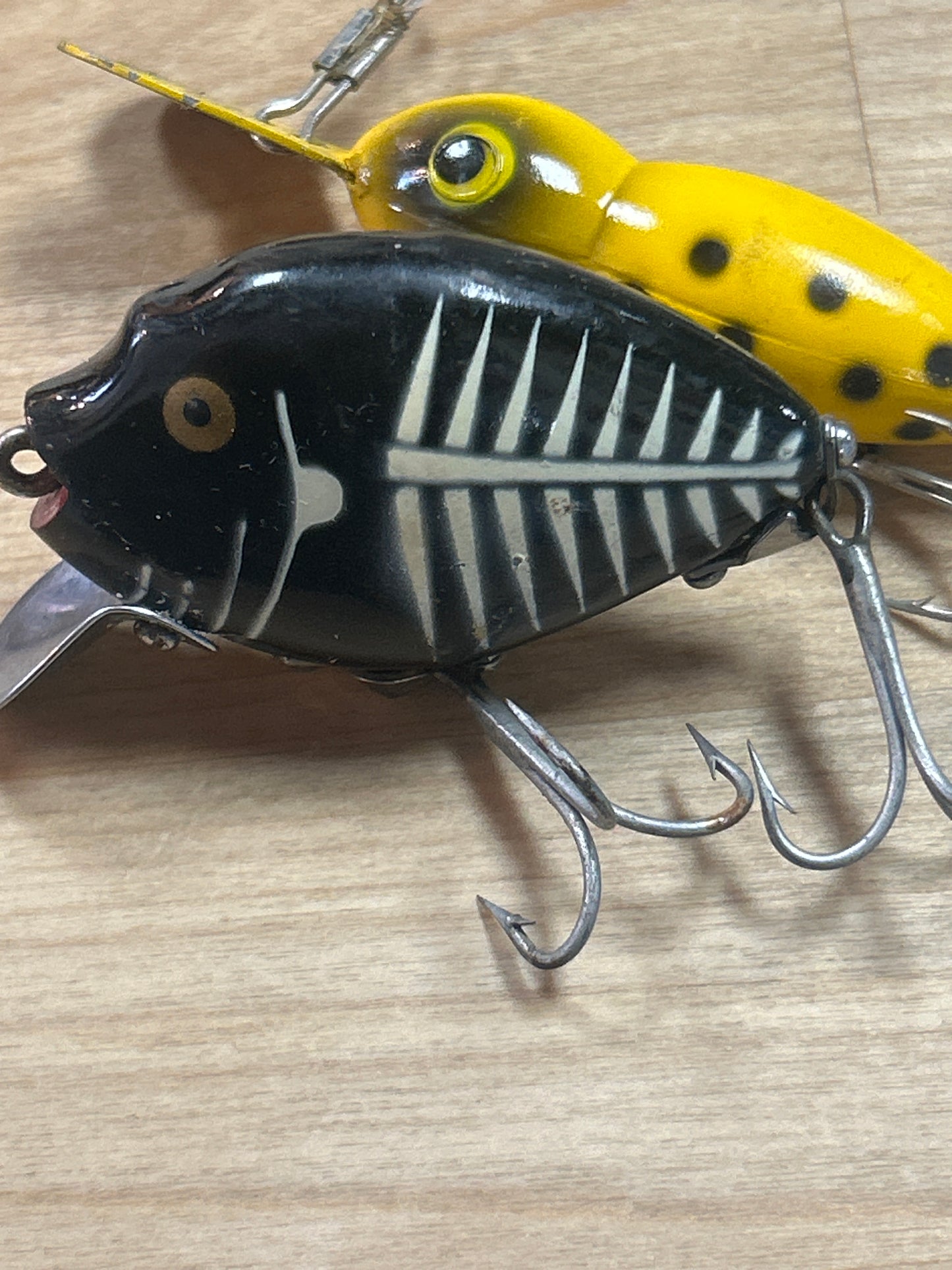 VINTAGE HEDDON PUNKINSEED LURE BLACK/WHITE (tackle box find) See Photos for condition