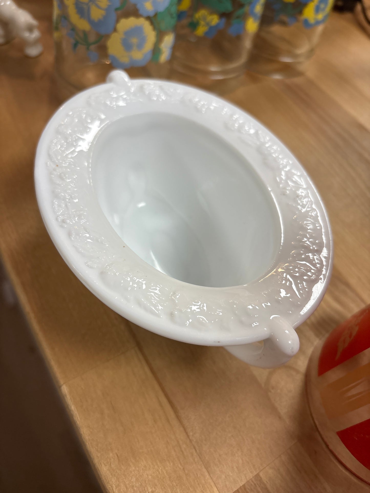 Vintage Anchor Hocking Milk Glass Cream