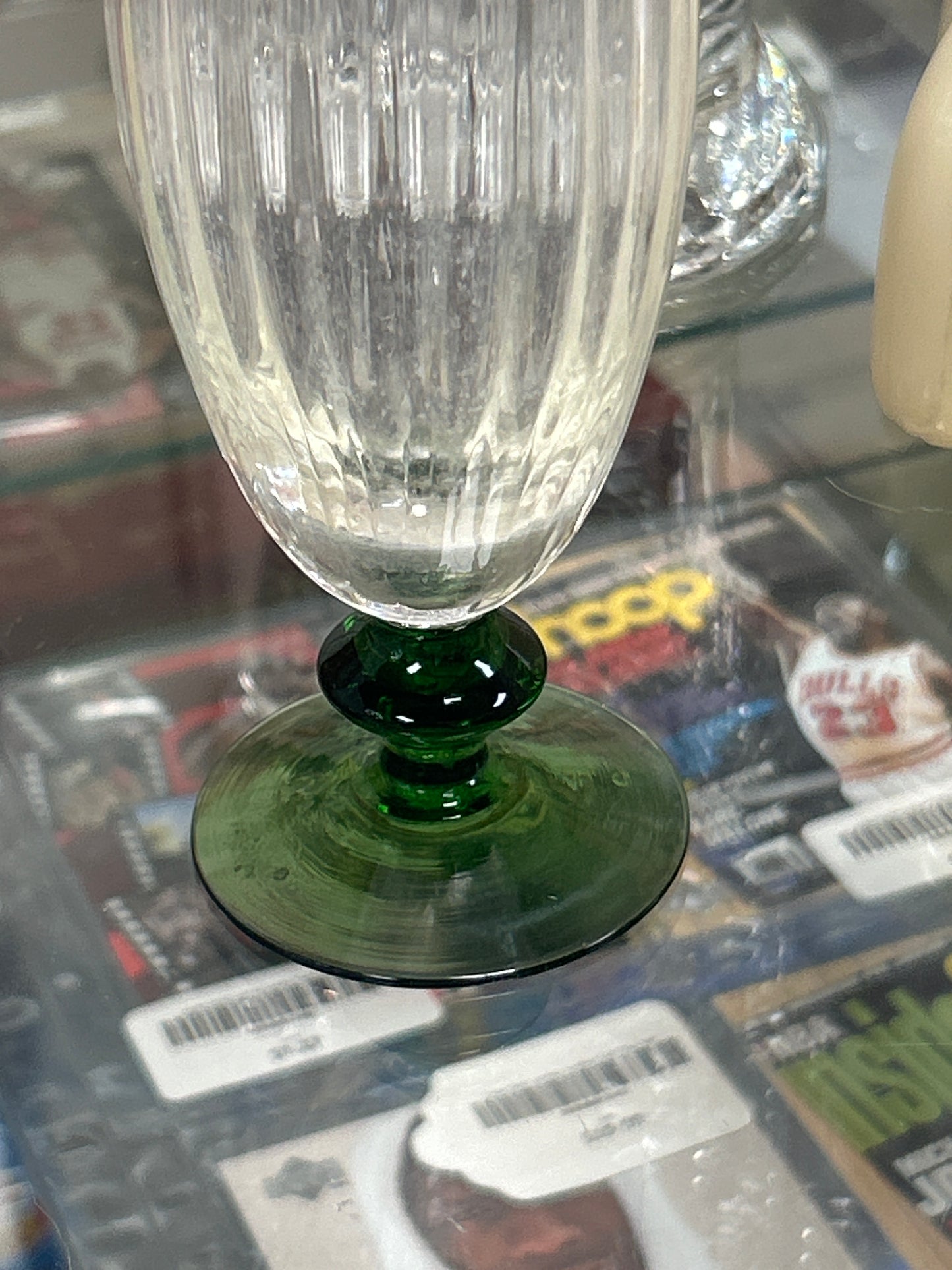 Mid-Century Modern Blown Glass Stemmed Vase