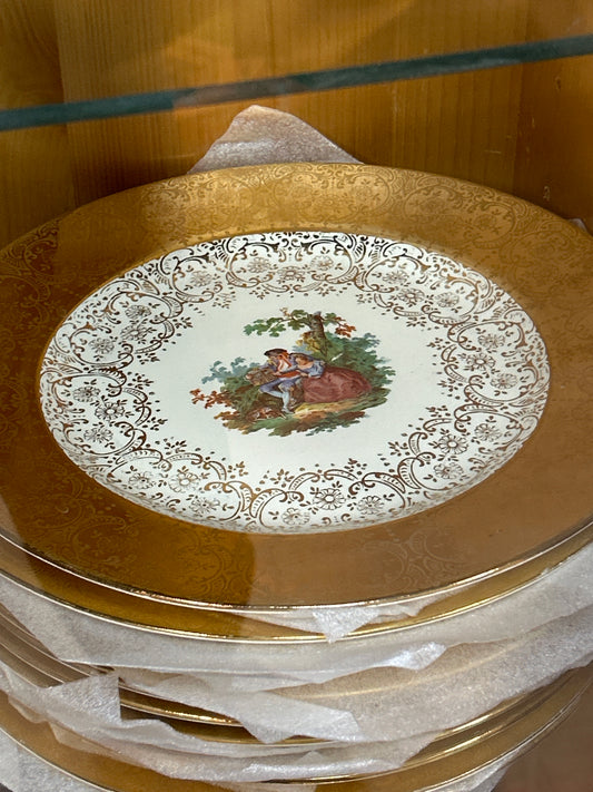 22k Plated Dinner Plates (set of 12)