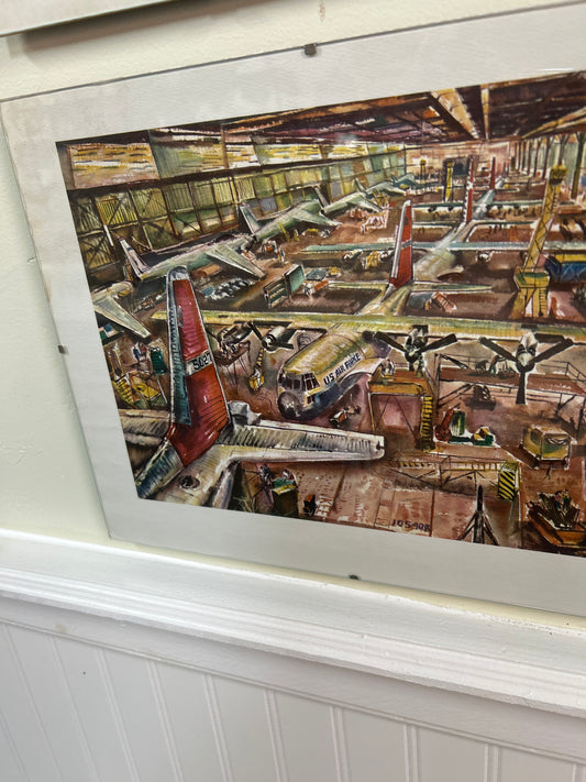 D) Vintage 1st National Bank Commission Ben Shute Atlanta City (removed from portfolio and framed in glass) 11x14