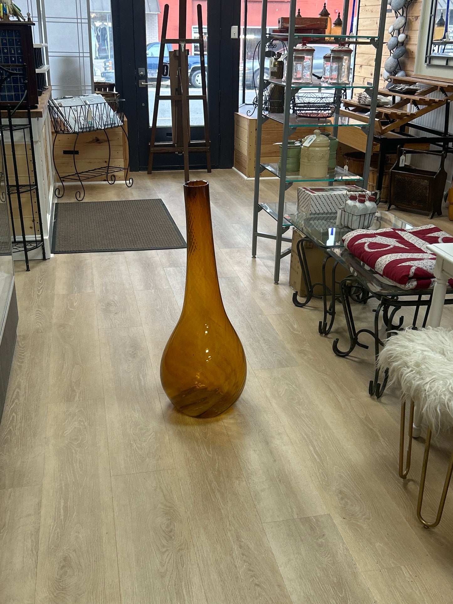 Glass Vase 36" Brown