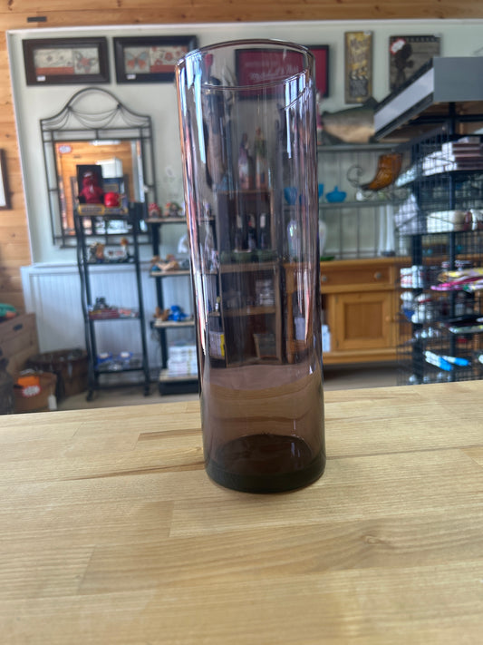 Vintage Libbey Amethyst Glass Bud Vase Home Decor 10.5"