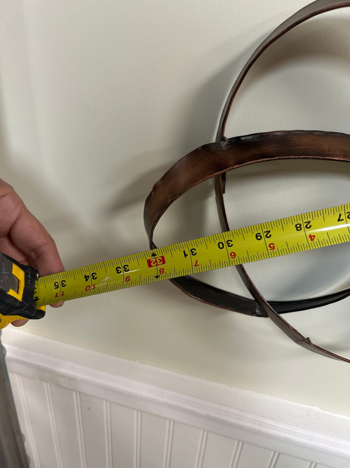 Ring metal wall art 32"