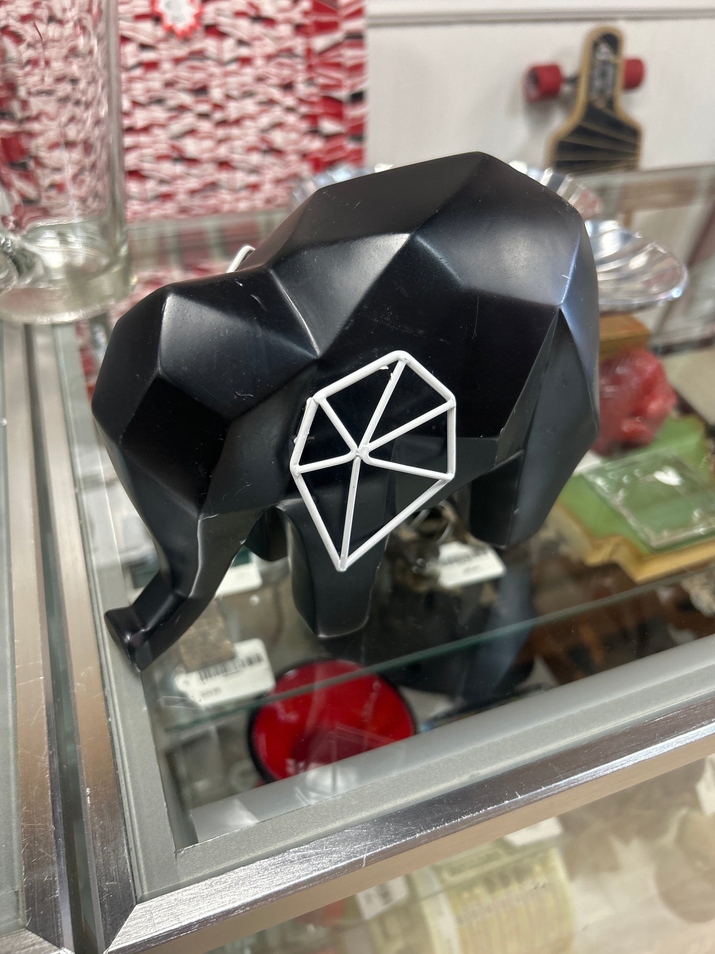 Mid Century Modern Cubist Elephant Sculpture