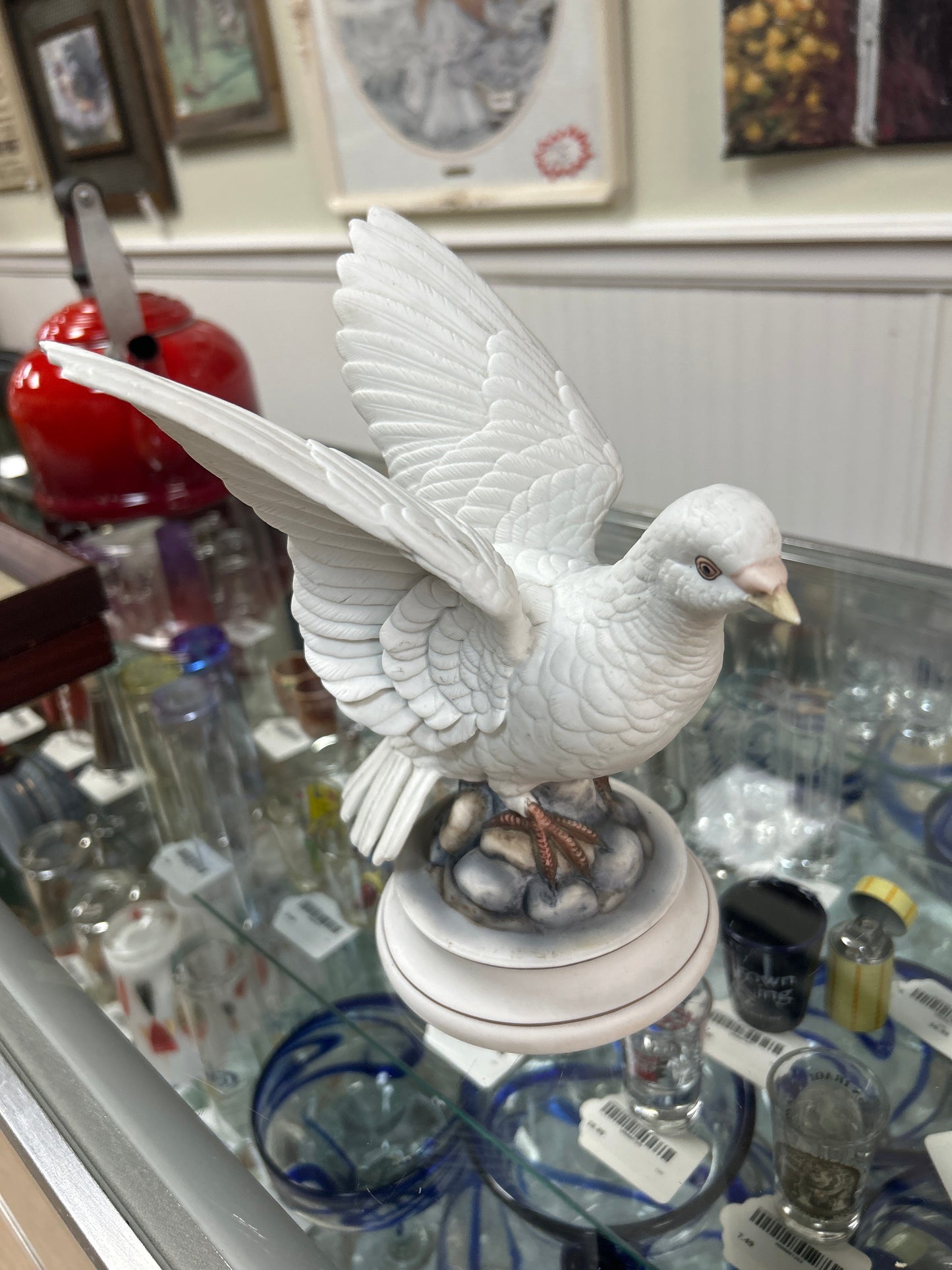 Vintage 1970’s Andrea White Dove by Sadek (chip feather, hard to notice)