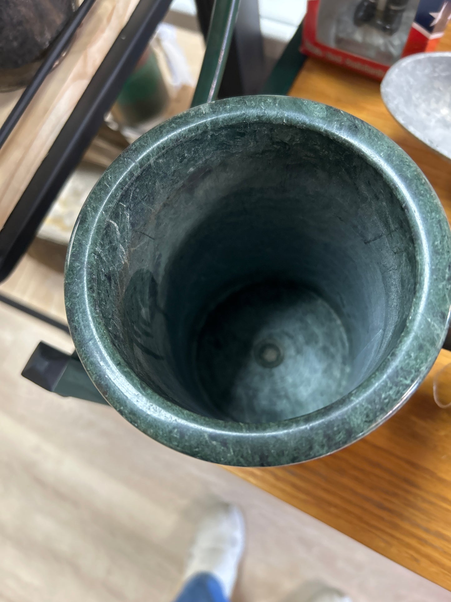 Marble Tool Holder / Vase 7” x 5”