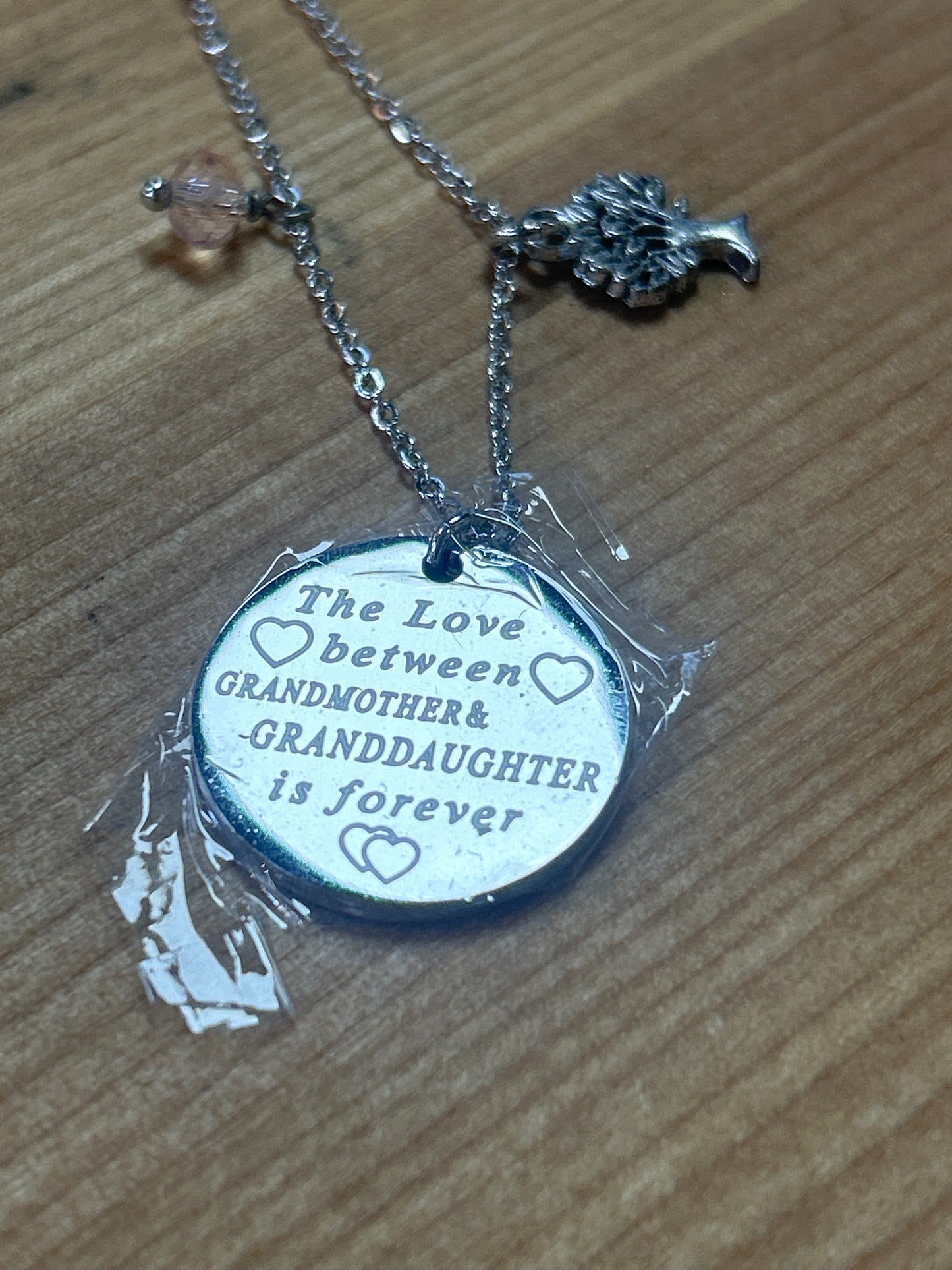 Love Between Grandmother and Granddaughter is Forever (necklace)