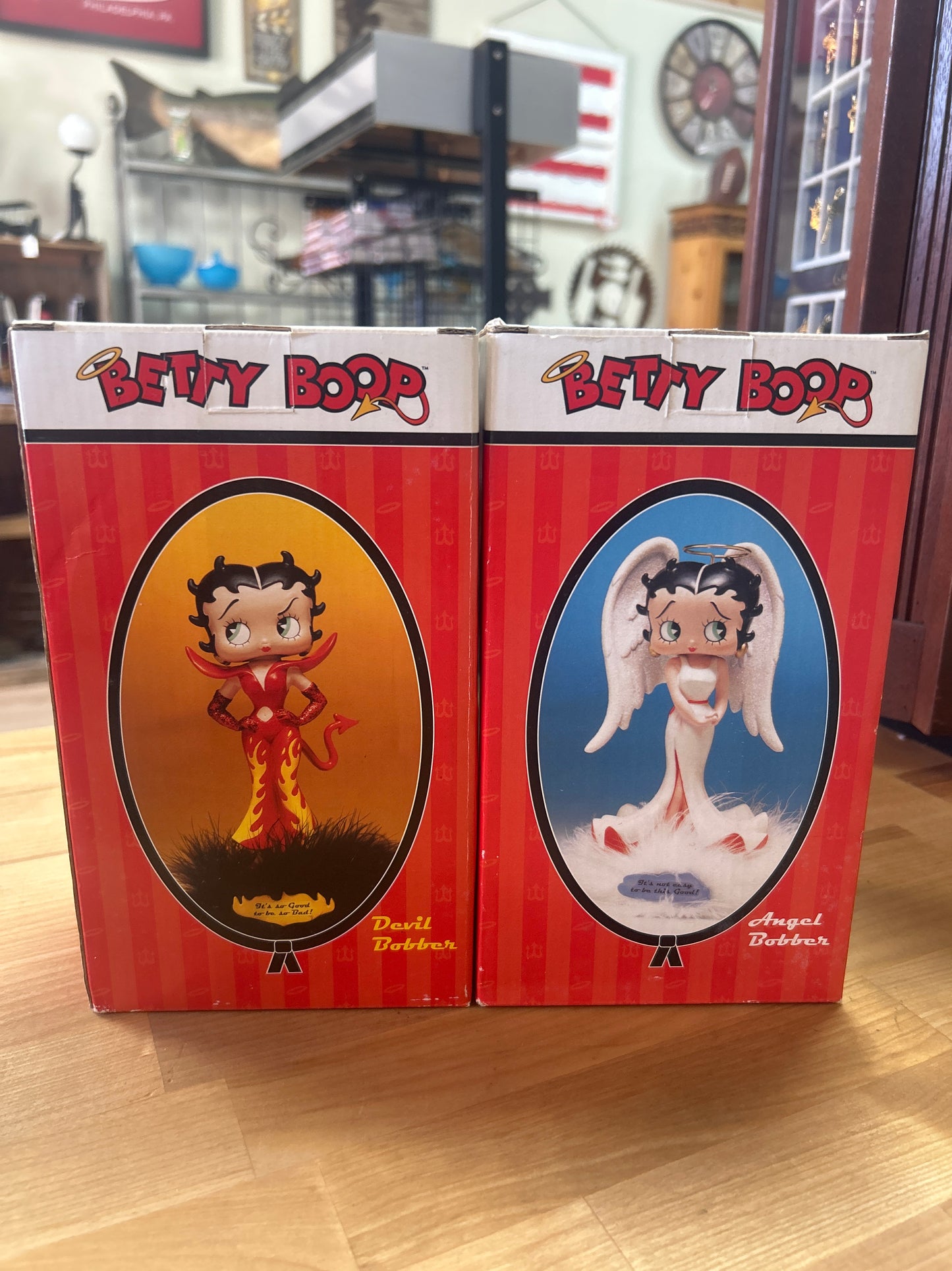 Betty Boop Devil and Angel Bobber SET (both new in box RARE)