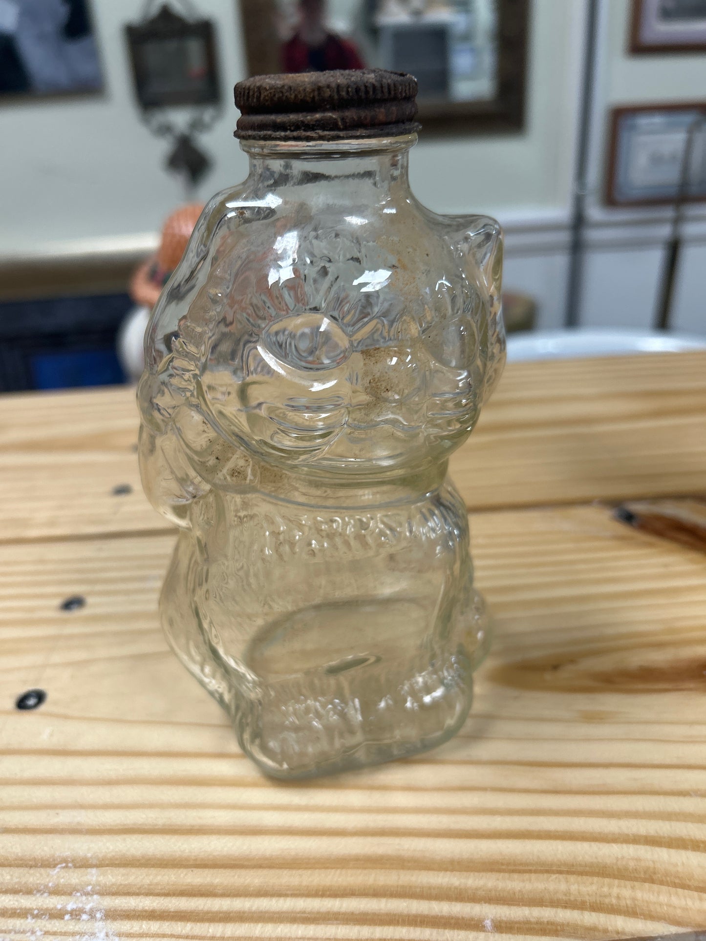 1940’s Grapette Cat, Elephant and Clown - Bank - Clear Glass Bottle (set 3)