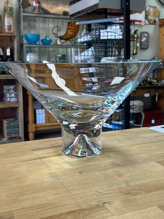 XL Badash Crystal Monaco Pedestal Bowl (preowned has nick in rim)