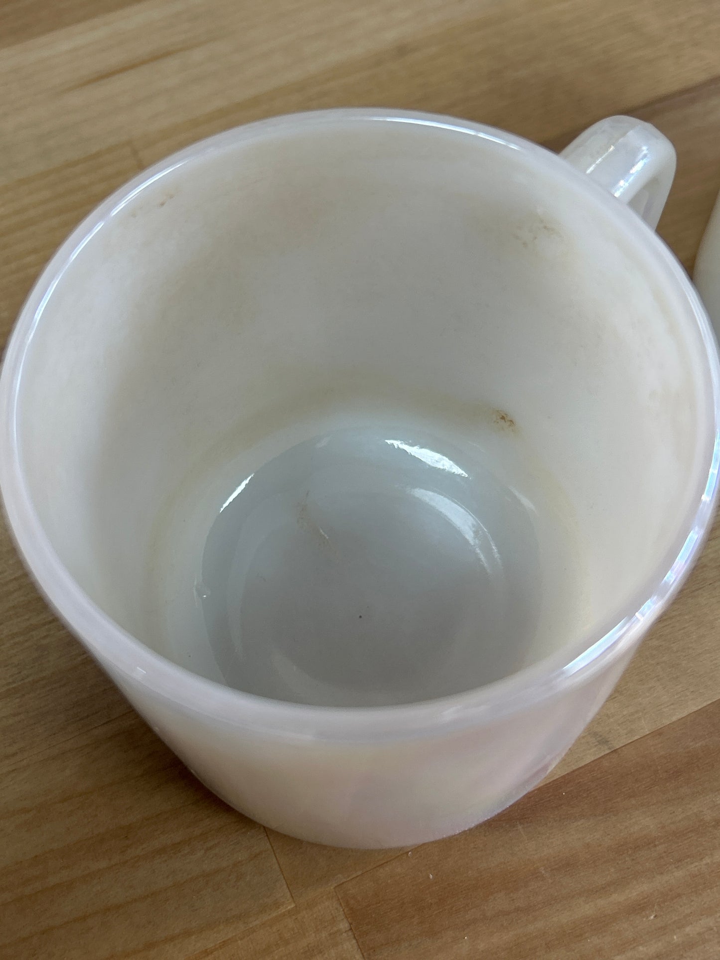 Vintage Federal USA Moonglow Iridescent Opalescence Coffee Mug Cup (set of 2)