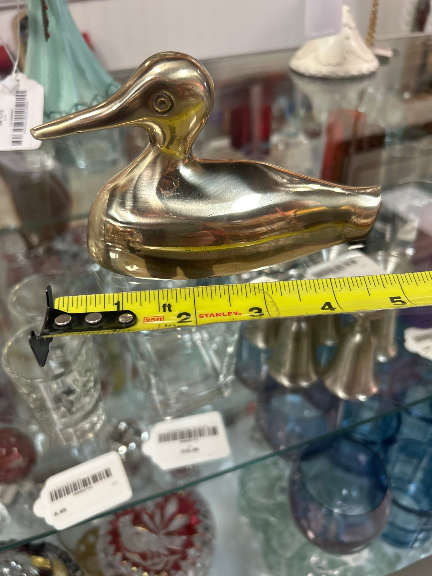 Vintage Brass Duck Figurine