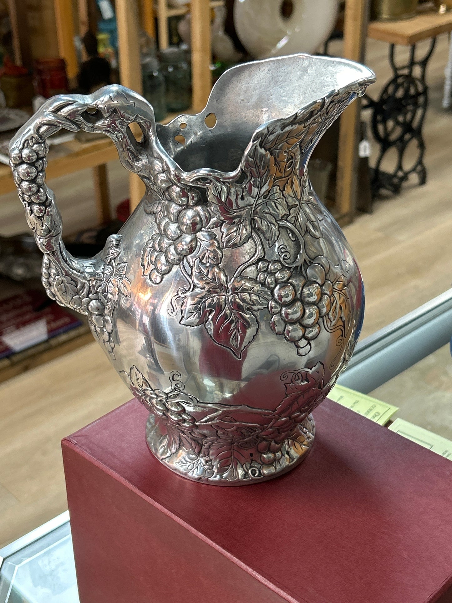 Vintage Arthur Court Grapevine Water Pitcher