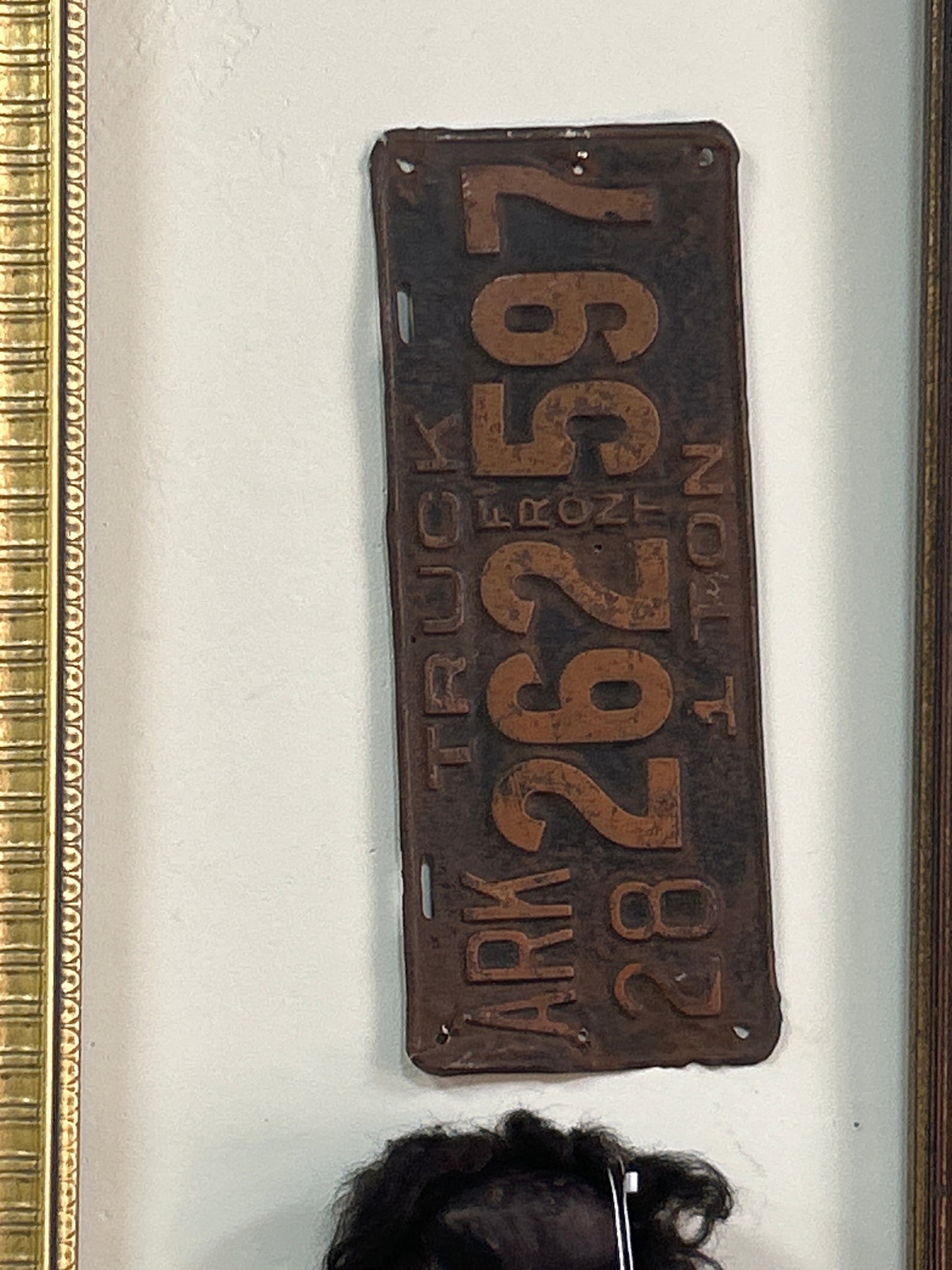 vintage Arkansas truck license plate 1 Ton 1928