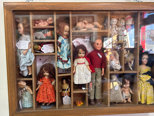 Vintage/Antique Miniature Doll collection in case