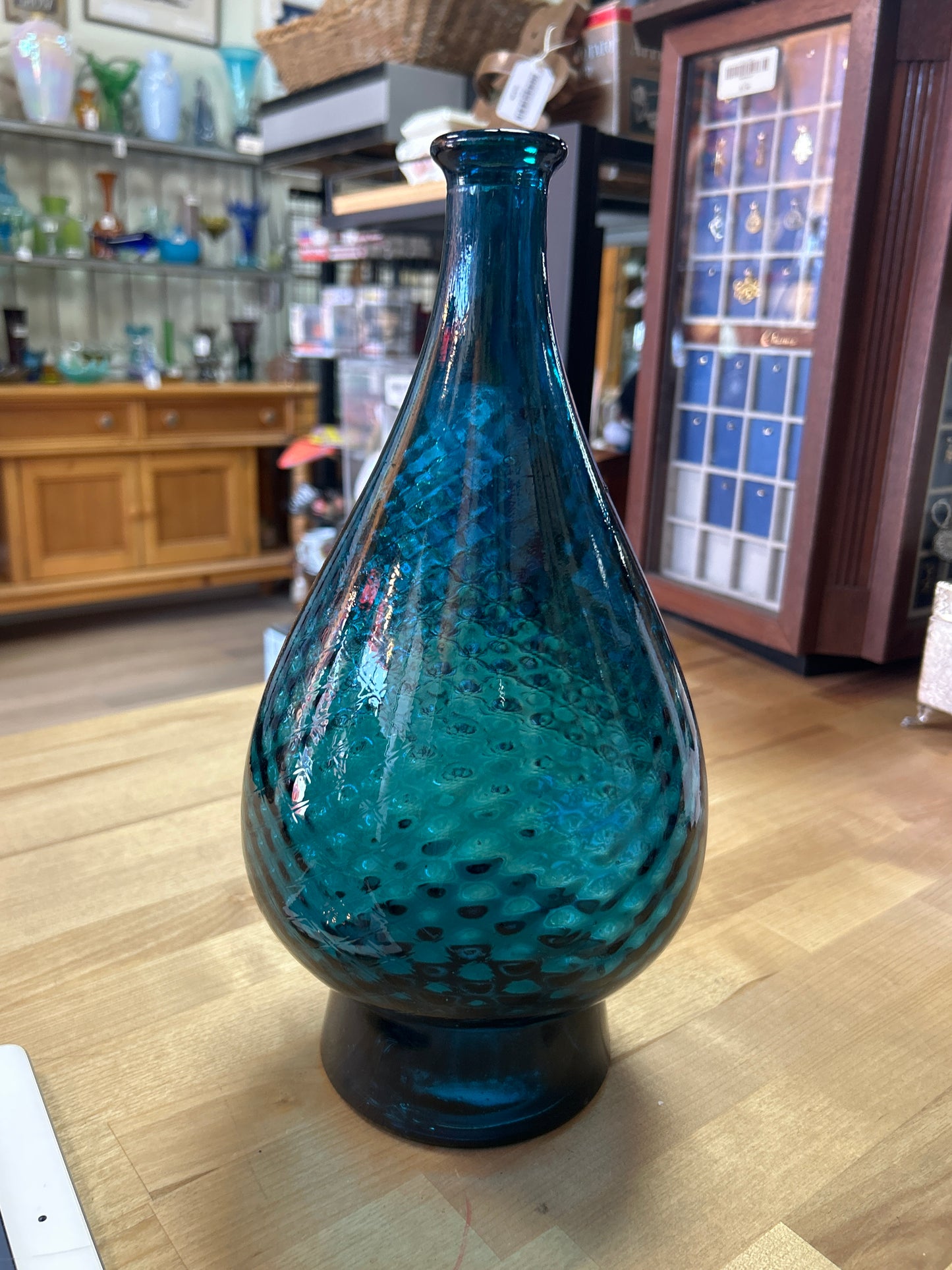 Blue Glass Italian Made Vase