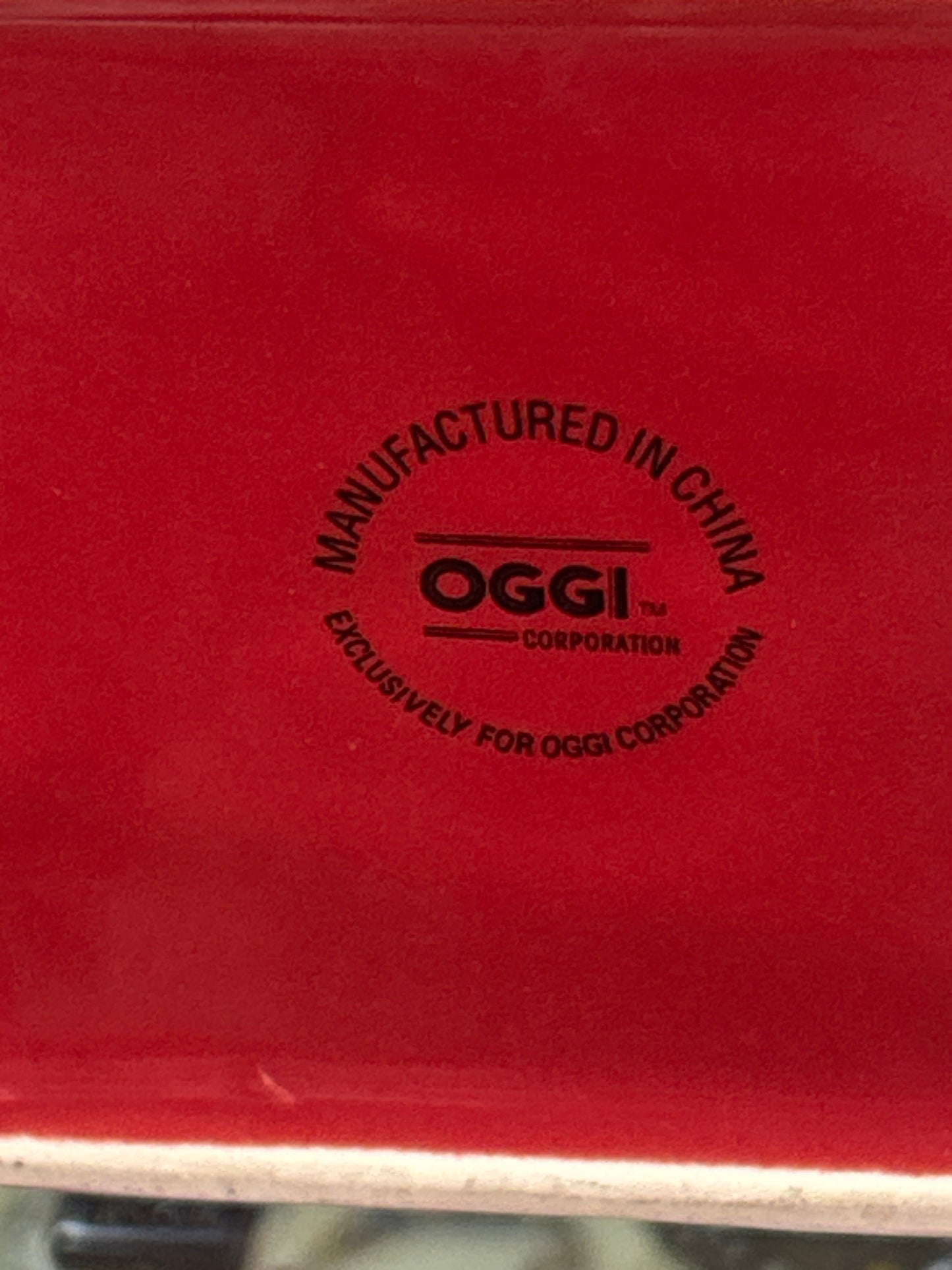 Oggi red ceramic square kitchen canisters (set of 3)